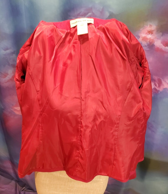 Raspberry Adolfo Studio Blazer, Size 12P - image 6