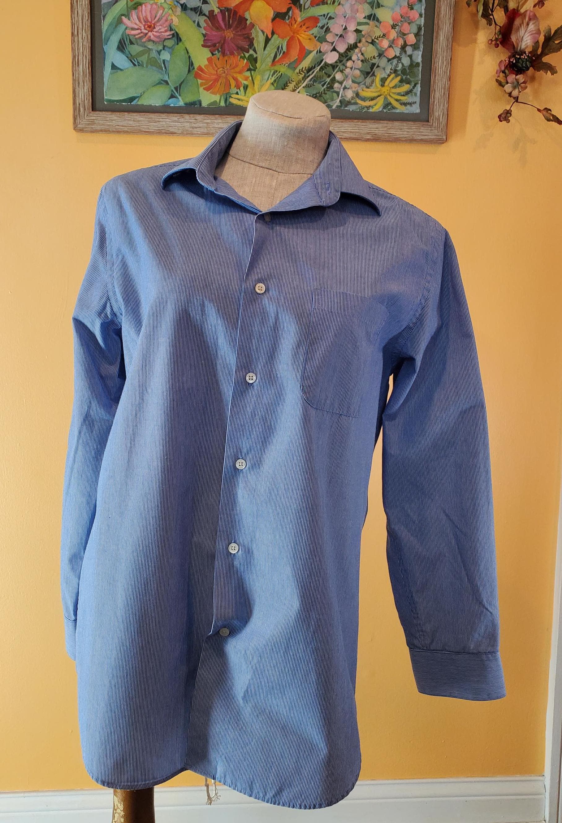 croft and barrow oxford dress shirt Croft & Barrow Men's 16 34/35 Collared Long Sleeve Oxford Shirt Yellow Striped