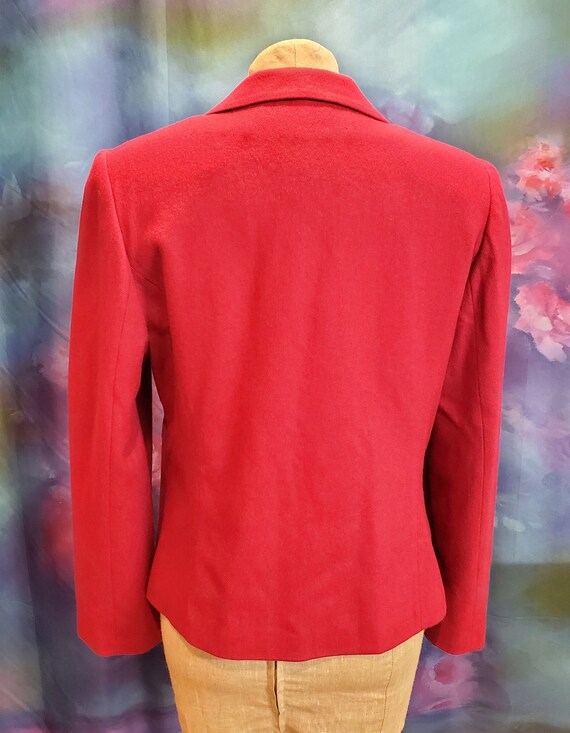 Raspberry Adolfo Studio Blazer, Size 12P - image 5
