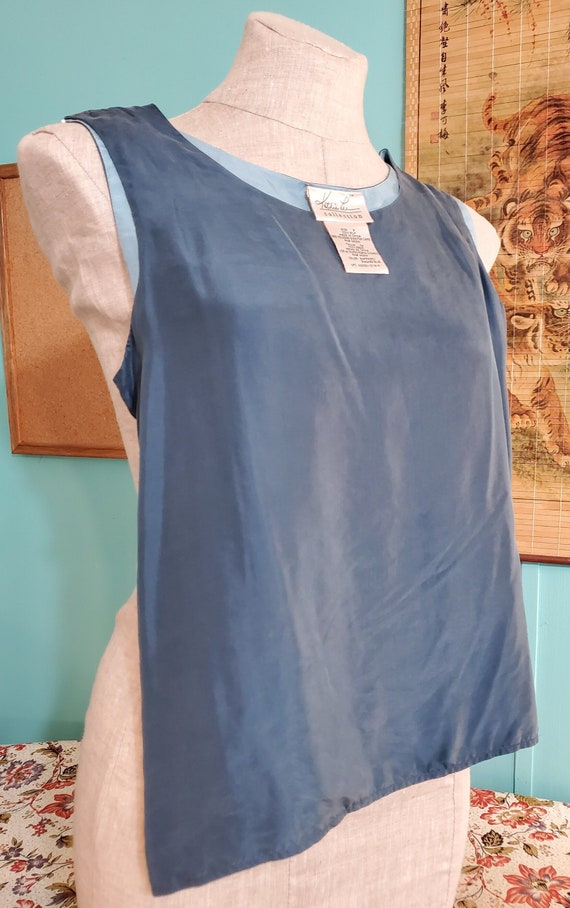 Kathie Lee Collection Sleeveless Reversible Silk T