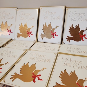 Heavyweight Golden Dove Christmas Cards