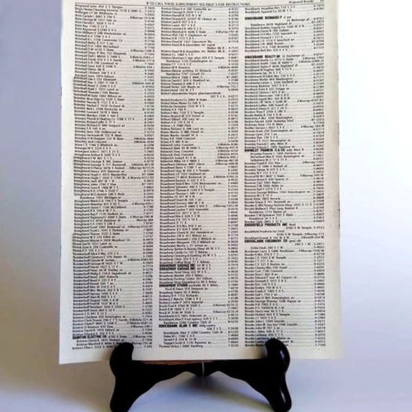 telephone directory page back to the future prop replica Lou's cafe