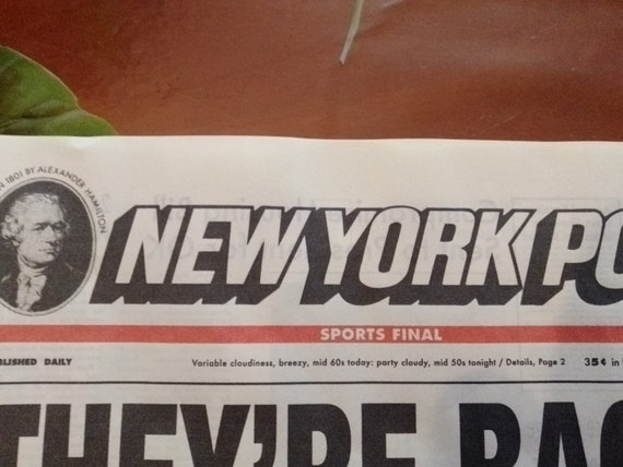 New York Post Ghostbusters 2 Prop Replica Newspaper Page