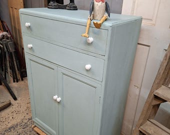 Vintage cupboard, linen, larder  ,hallway . Ecco friendly paint.