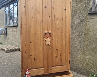 Pine wardrobe, solid wood cupboard. Linen cupboard, kitchen larder etc.