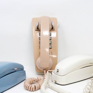 1980's Dusty Pink Western Electric Wall Telephone