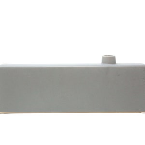 Contemporary Gray Ceramic Rectangular Vase