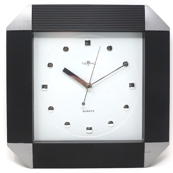 Square White Wall Clock Etsy