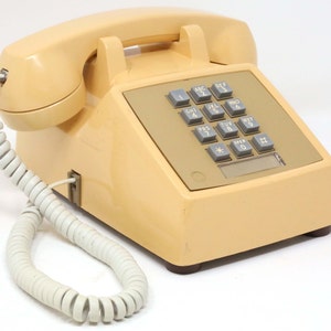 Vintage Beige Touch-Tone Telephone by Bell Systems