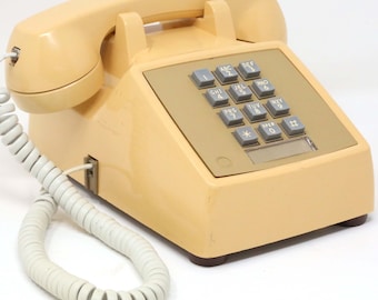 Vintage Beige Touch-Tone Telephone by Bell Systems