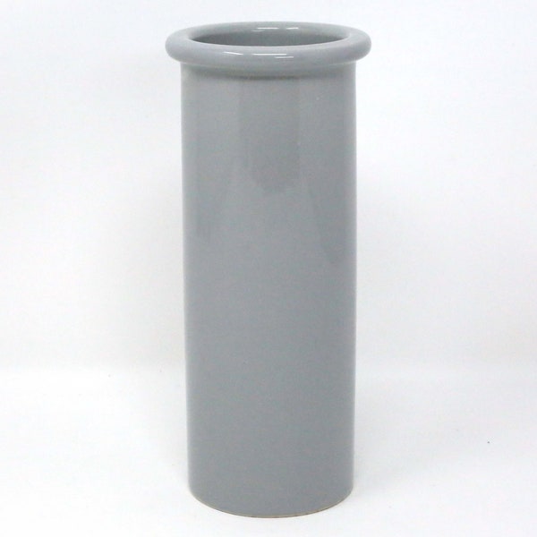 Vintage Dansk Gray Ceramic Cylinder Vase