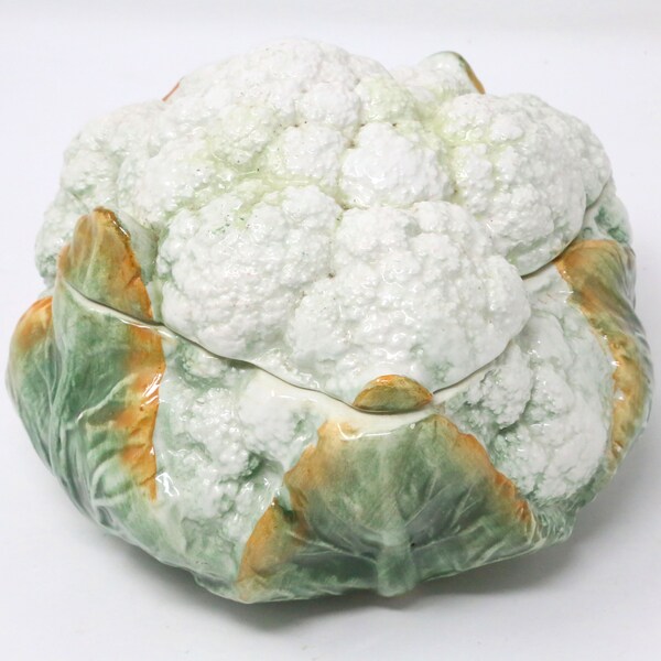 Vintage Cauliflower Ceramic Condiment Bowl