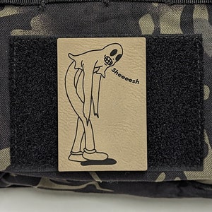 Sheesh Koko The Clown Ghost Morale Patch, For Tactical Hat, Range Bag, Hook and Loop Backing, Plate Carrier Patch, Leatherette Morale Patch