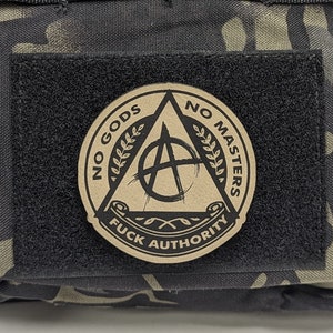Anarchy Morale Patch, Leatherette Tactical Patch, All Weather