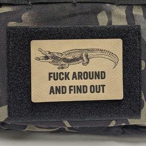 Alligator Gadsden Leatherette Morale Patch: Tactical Hook and Loop