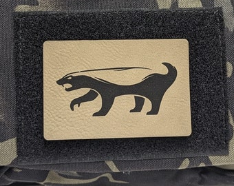 Honey Badger Morale Patch, Perfect for Tactical Hat, Range Bag, Hook and Loop Backing, Plate Carrier Patch, All Weather Plastic Patch