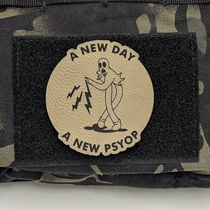 A New Day A New Psyop , Airborne Patch Remix, Tactical Morale Patch, For Tactical Hat, Range Bag, Hook and Loop Backing, Plate Carrier Patch
