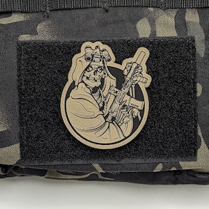 Goon Reaper Morale Patch ,Reaper with Night Vision ,Goon Patch, Motivational Patch, Range Bag, Hook and Loop Backing, Plate Carrier Patch