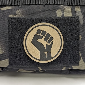 Fist of Power Morale Patch, Perfect for Tactical Hat, Range Bag, Hook and Loop Backing, Plate Carrier Patch, All Weather Plastic Patch,