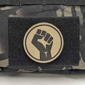 Fist of Power Morale Patch: Leatherette Tactical Hat Patch