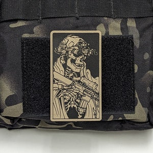 Night Walker Morale Patch ,Skeleton with Nods Patch, Goon Patch, Motivational Patch, Range Bag, Hook and Loop Backing, Plate Carrier Patch