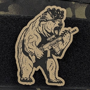 GoldCorp Bear Tactical Patch: I Am Become Death, Leatherette Morale Patch