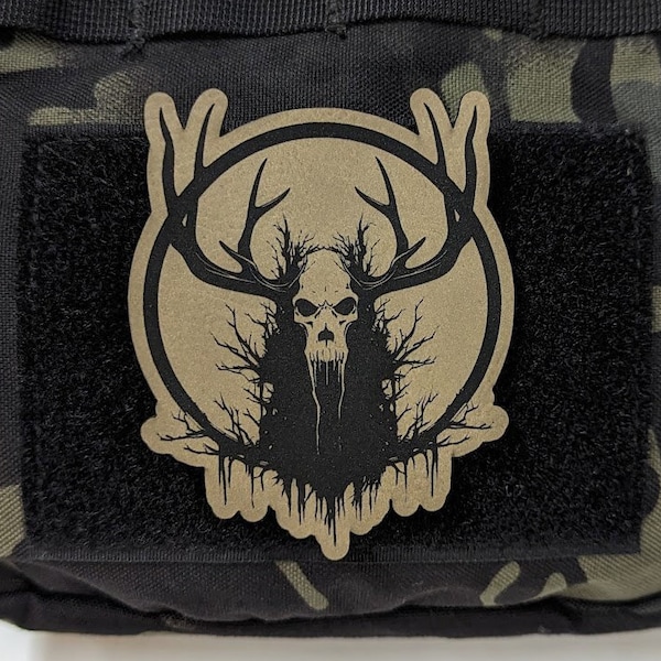 Wendigo Morale Patch, Native American, Algonquian Folklore, Leatherette Tactical Patch For Tac Bag, Hook and Loop Patch, Plate Carrier Patch