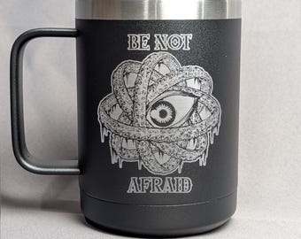 Taza de ángel bíblicamente exacta: taza o vaso de café de acero inoxidable grabado con láser