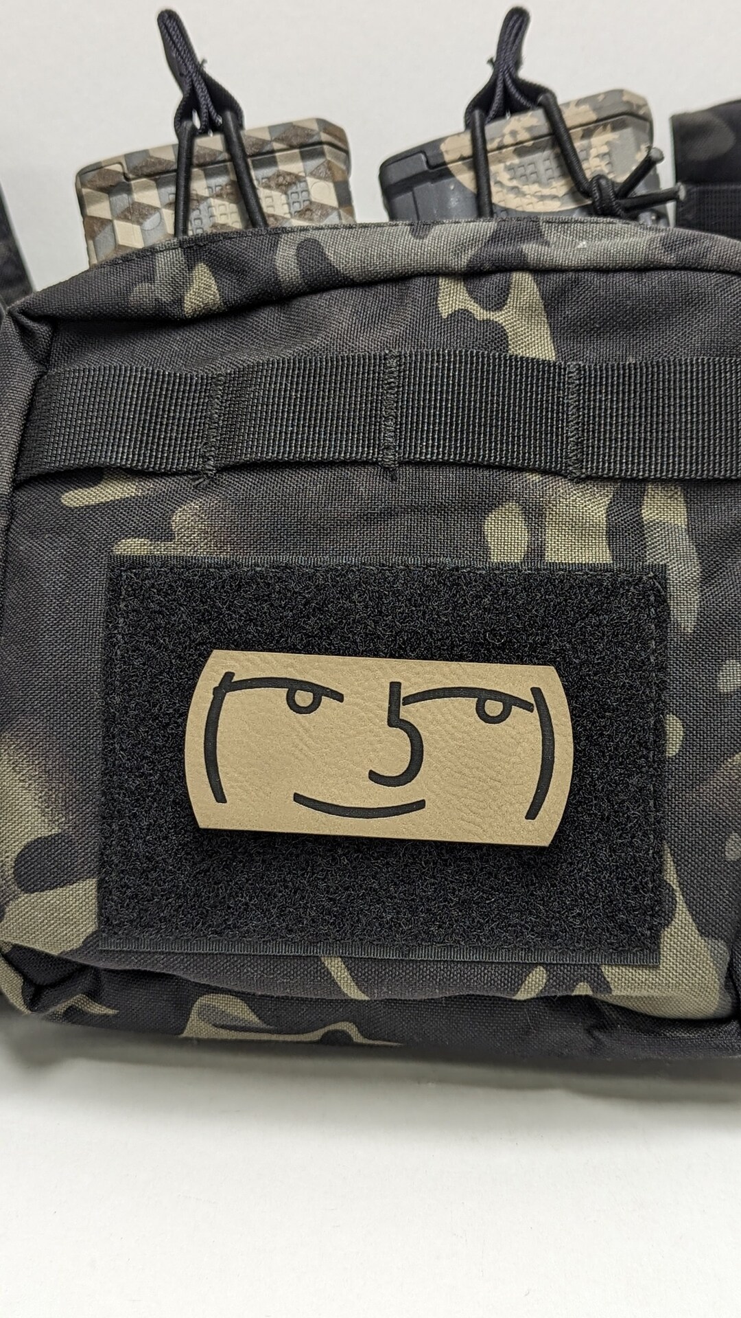 Lenny Face Morale Patch, Emoji Face, Vintage Meme Morale Patch, for