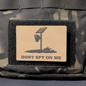 Don’t Spy On Me Patch – Anti Flock Surveillance Patch, Camera Gadsden Flag Morale Patch, Privacy Patch Hook and Loop Tactical Gear