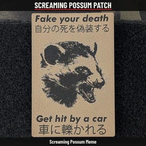 Screaming Possum Meme Morale Patch