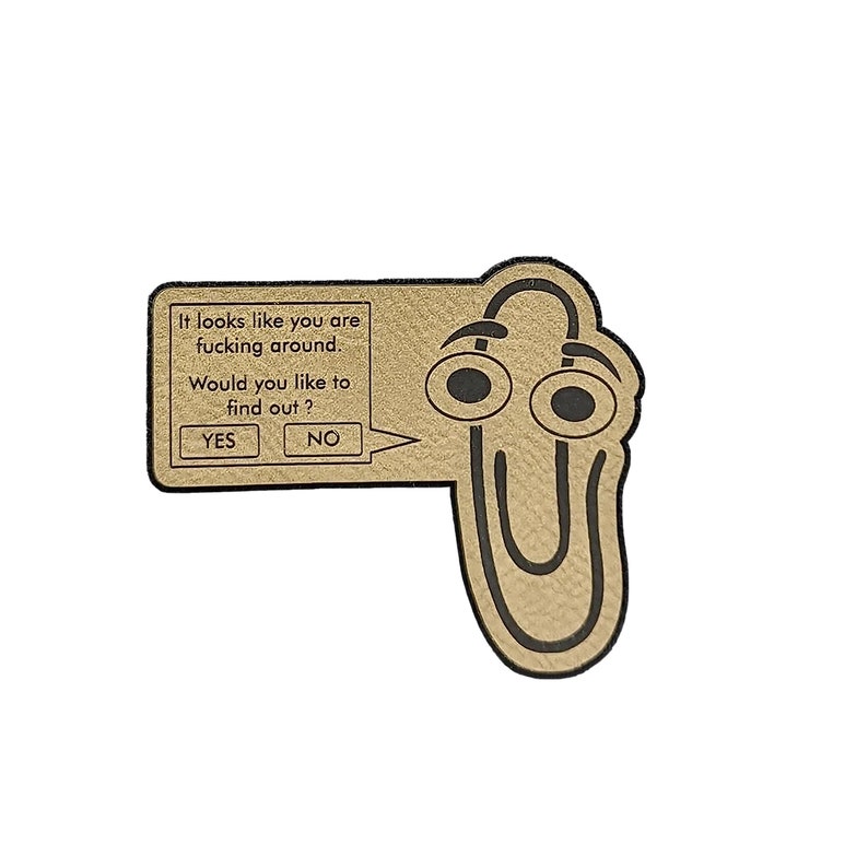 MS Clippy Fucking Around Morale Patch, Meme, Funny Patch For Tactical Hat, Range Bag, Hook and Loop Patch, Plate Carrier Patch, All weather image 6