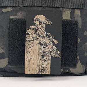Night Walker Morale Patch ,Skeleton with Nods Patch, Goon Patch, Motivational Patch, Range Bag, Hook and Loop Backing, Plate Carrier Patch