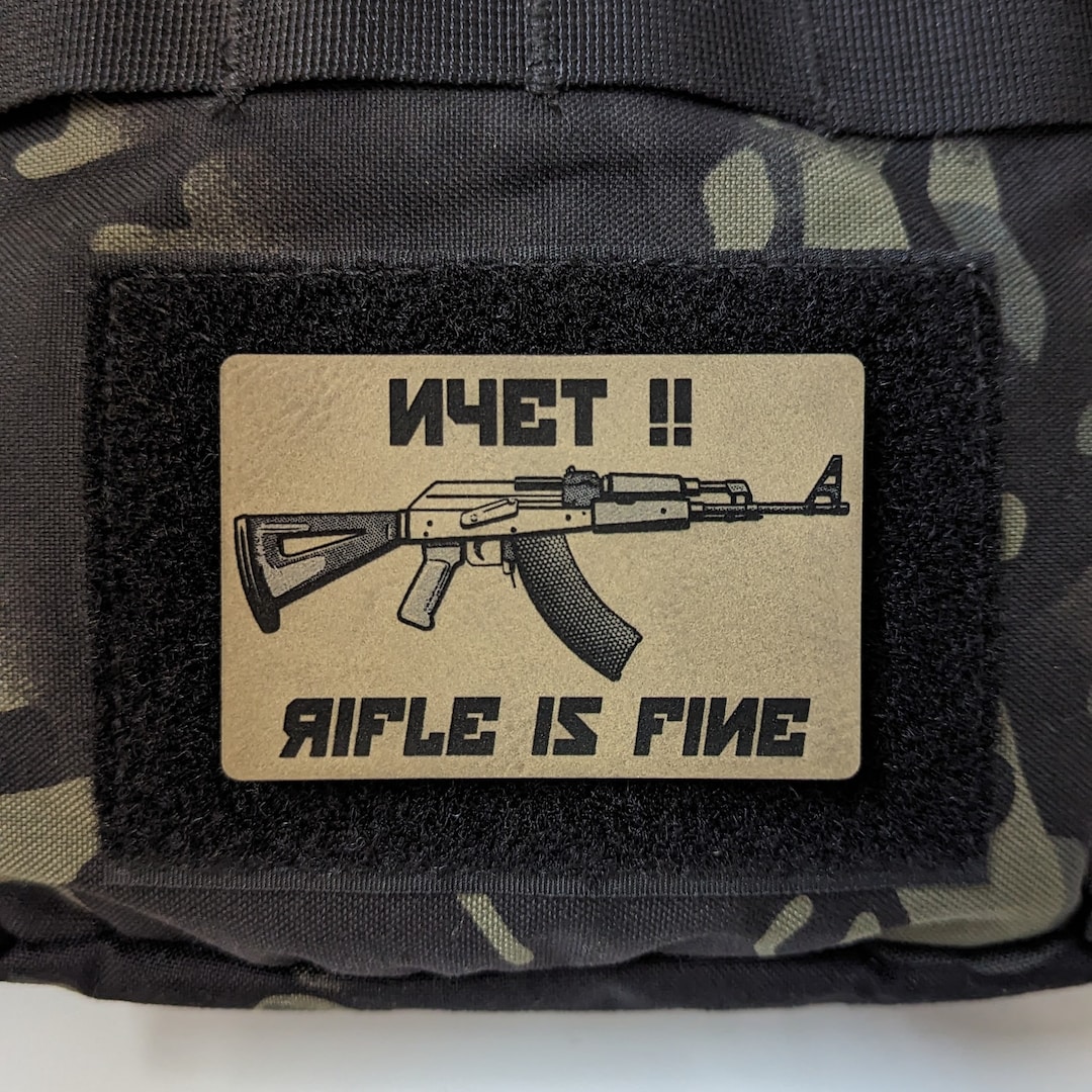 NYET Rifle is Fine Morale Patch, Russian Propaganda Meme Tactical Patch