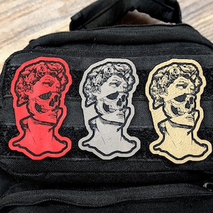 Duality of Civilization, Vaporwave Aesthetic Moral Patch , Alexander the Great, Fall Of Rome, Hook and Loop Backed Vegan Leatherette Patch