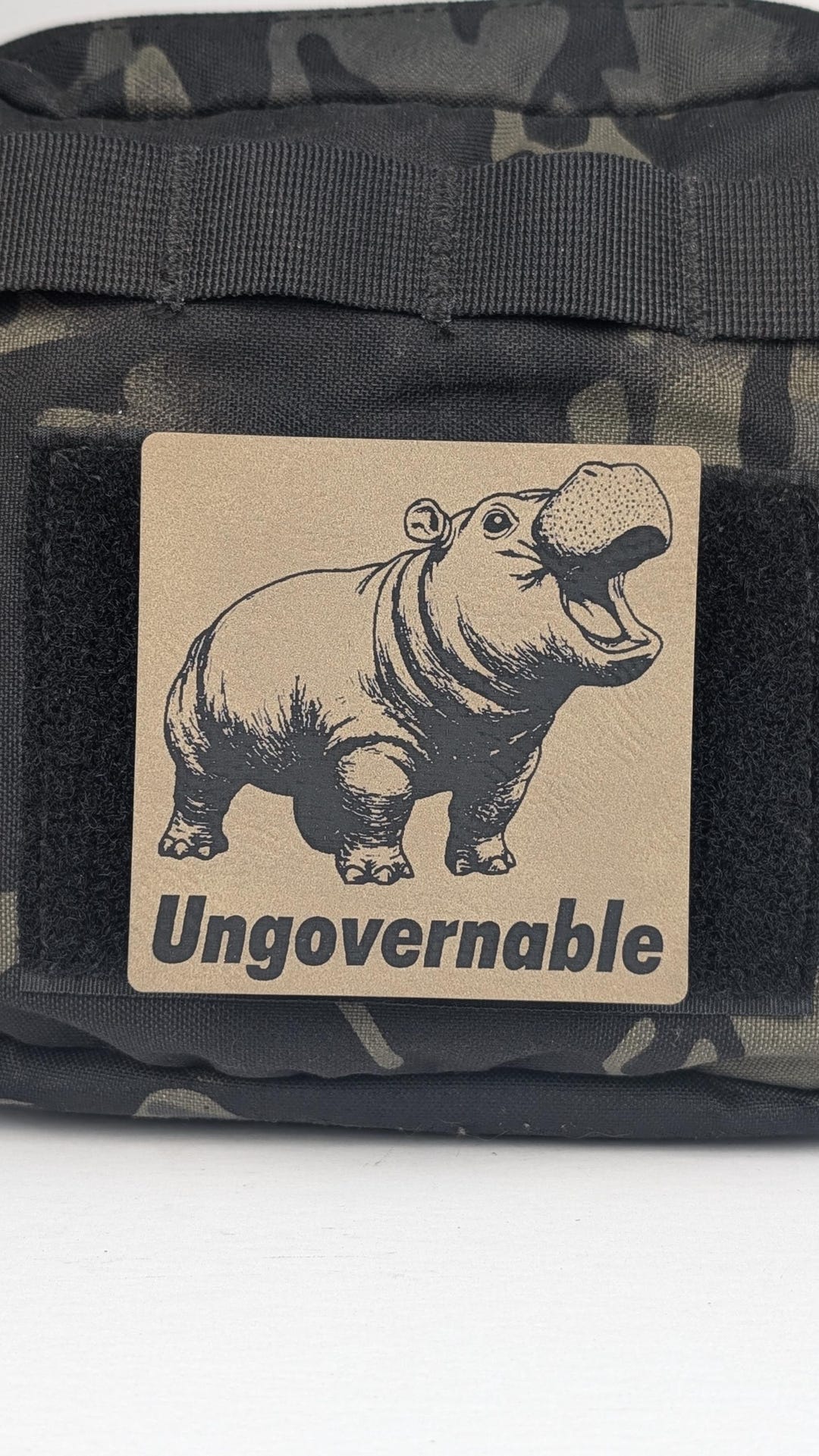 Moo Deng Morale Patch: Ungovernable Hippo Meme, Hook and Loop - Etsy