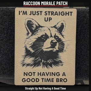 Straight Up Not Having A Good Time Raccoon Morale Patch