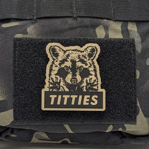 Surprise Tits Raccoon Morale Patch, Tactical Trash Panda Patch