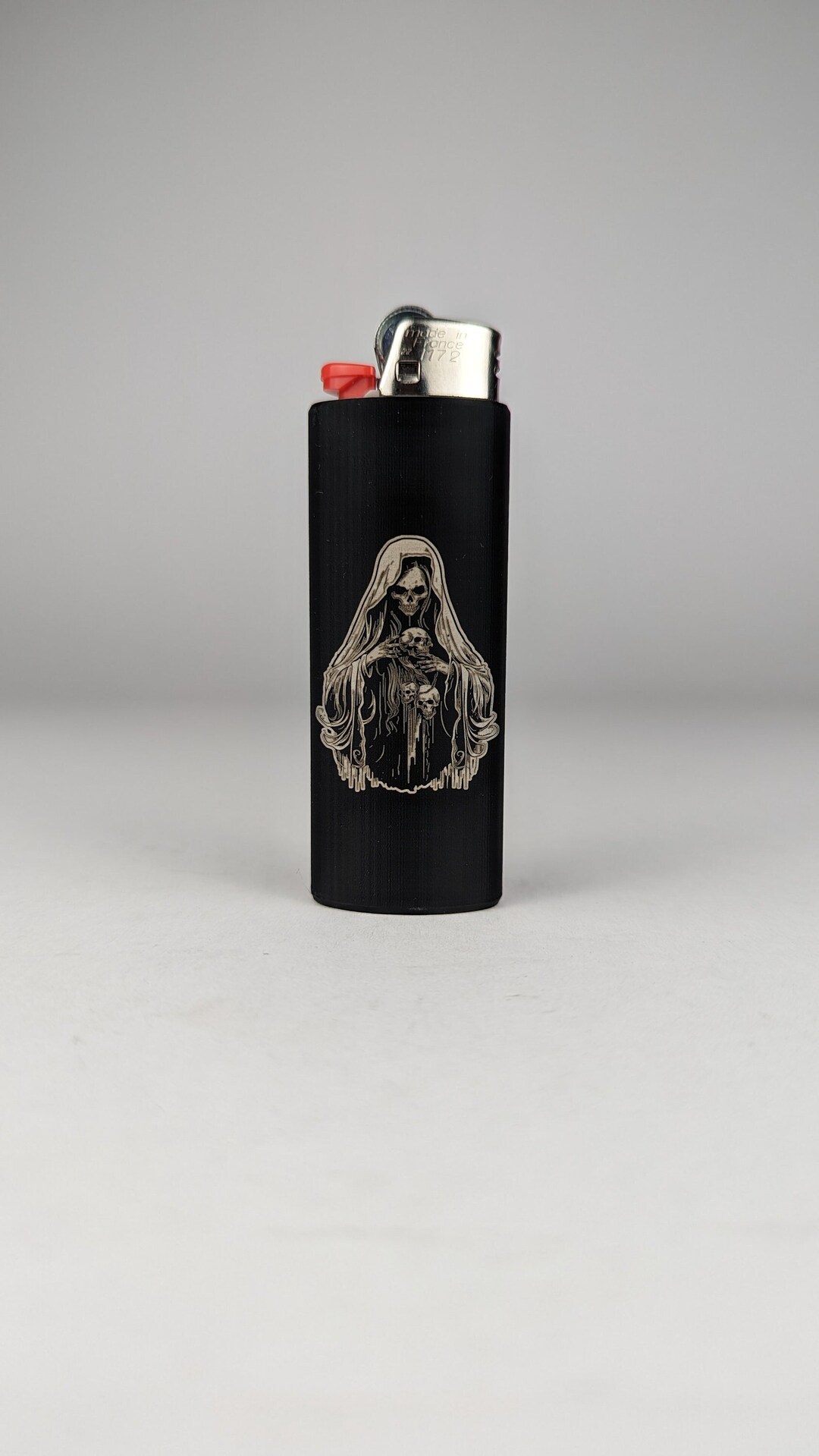 Santa Muerte Bic Lighter Case (case Only) 3D Printed, Laser