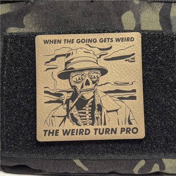 When The Going Gets Weird, The Weird Turn Pro Morale Patch, Hunter Thompson Patch Perfect for Tactical Hat, Range Bag, Hook and Loop Backing