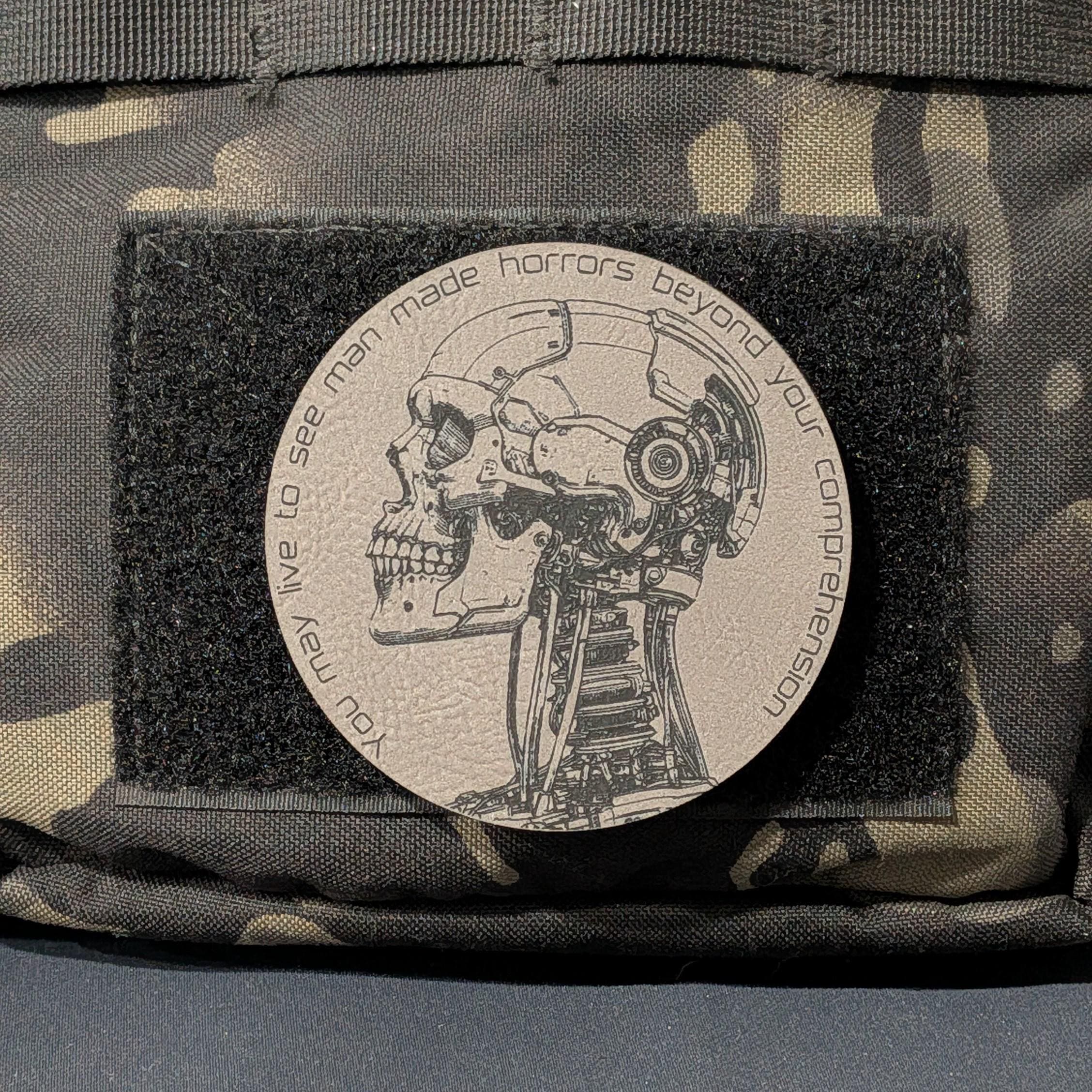 Man Made Horrors Patch – Cyber Skull Dystopian Leatherette (3" Round ...