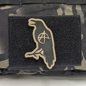 Anarchist Crow Morale Patch: Tactical Hook and Loop, All Weather