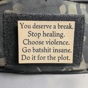 Do It For The Plot Morale Patch - Laser-Etched Leatherette