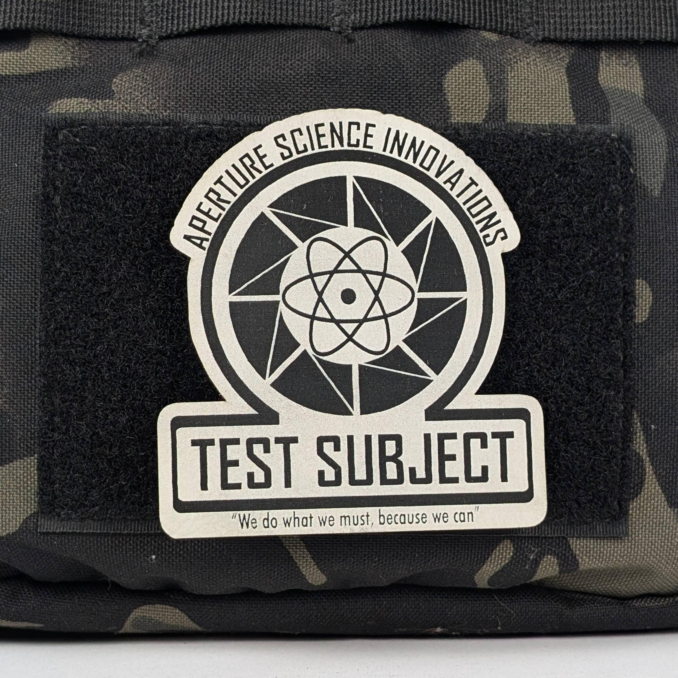 Aperture Science Test Subject Patch: Tactical Hook and Loop Morale ...