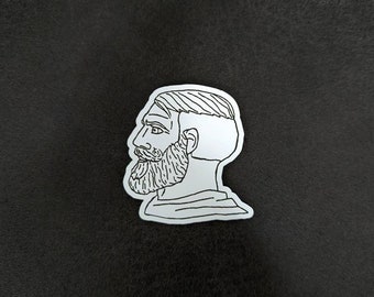 Bearded Chad Meme yes 2x3 Morale Patch 