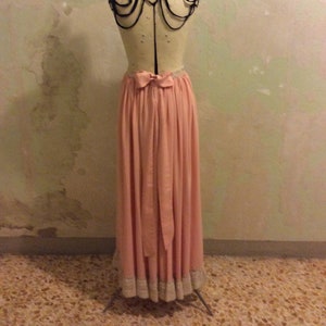 zamierzam grać w stylu vintage, oryginał Anni 40 seta rosa con fiocco e pizzo fatta a mano