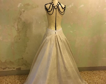 1   gonna vittoriana originale fine 800 da sposa con strascico meravigliosa