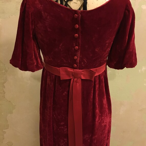 Abito Di Velluto Rosso Lungo Originale Vintage 50 | Etsy