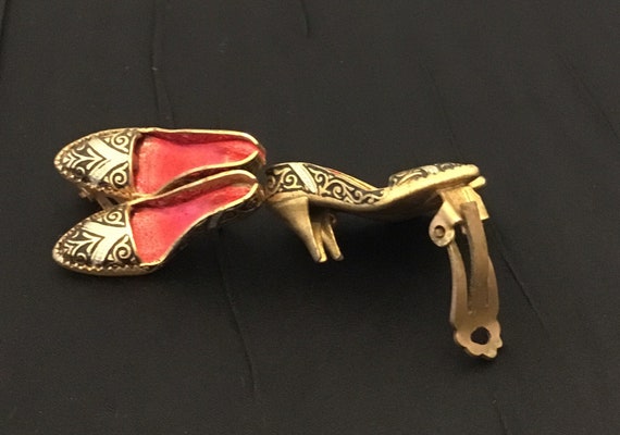 Clip On 50s Spanish Shoe Earrings