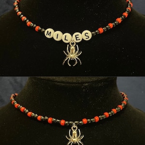 Miles Morales Spiderman adjustable beaded necklace